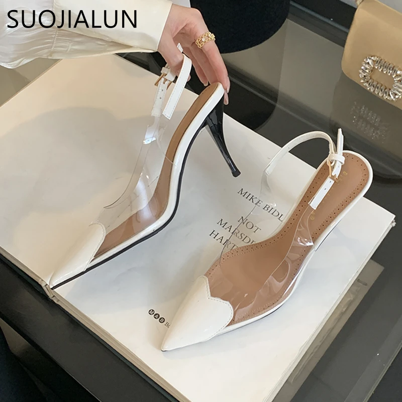 Suojialun-女性用の先のとがったつま先のサンダル,新しいファッションブランド,春,色の組み合わせ,浅い,スリッポン,先のとがったつま先