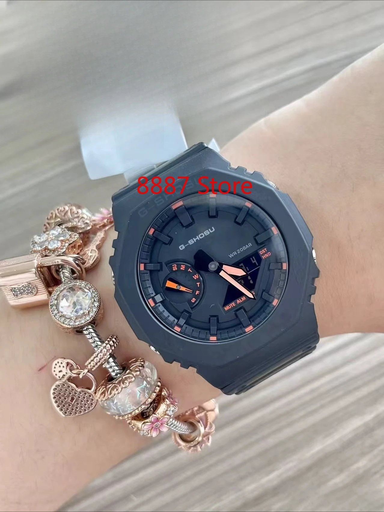 

8887 Store Sports Digital Electronic Unisex Watch Full Function World Time LED Dual Display Water Resistant Oak Series