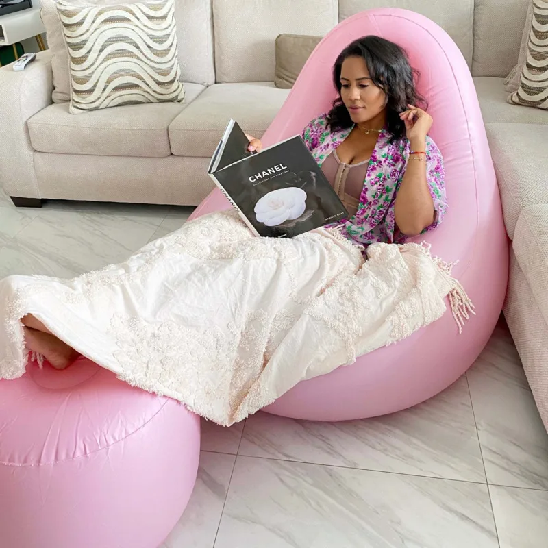 BBL Sofa Inflatable Lounger Chair Ottoman Pink Fast Lipo Surgery Butt Lift Recovery Sitting Pregnancy Gentle Butt Recovery