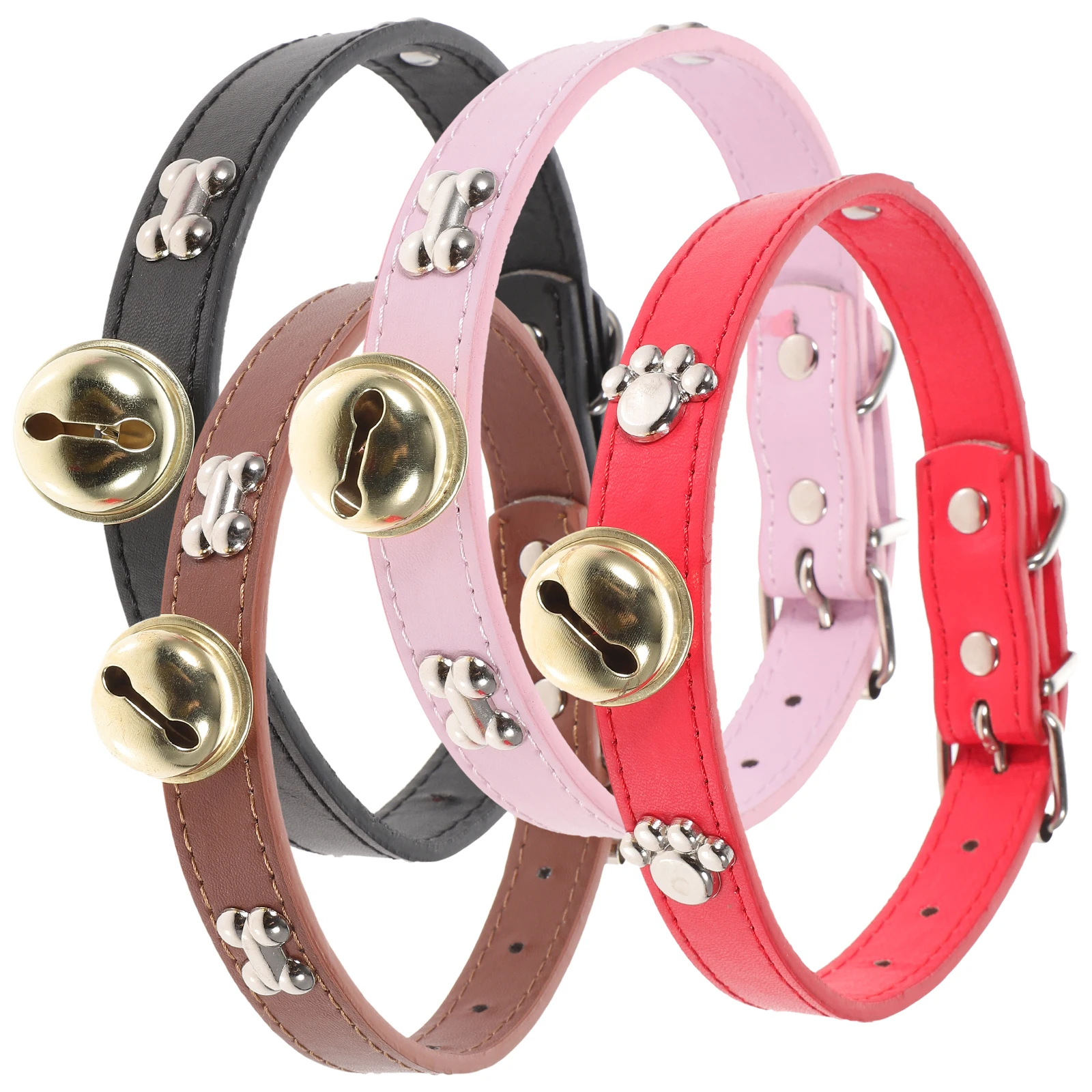 

4 Pcs Bell Collar Adjustable Livestock Sheep Collars The Cat Comfortable Pu Goat Halter Convenient
