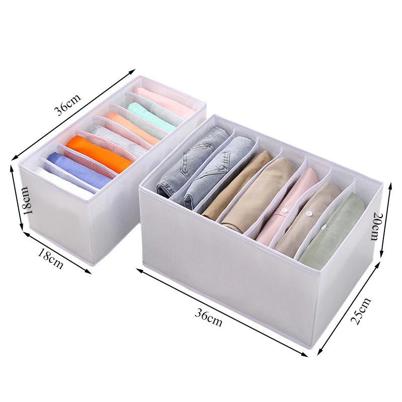 7 grids Pants organizer Clothes organizer in cabinets Dormitory closet Drawer Organizer T-shirts jeans organizer for wardrobe