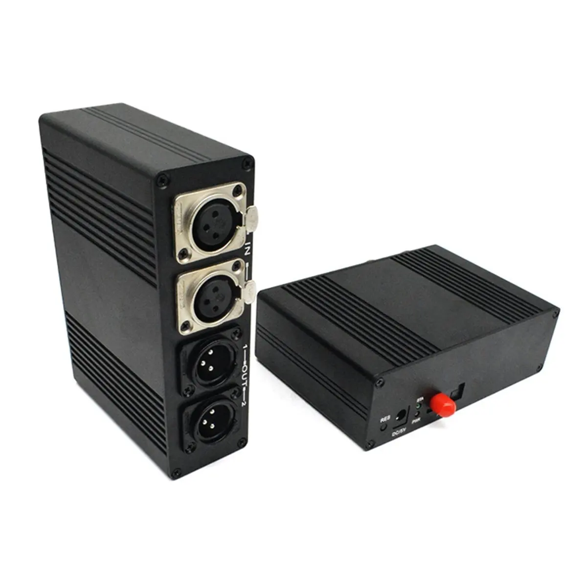 Bi-Directional 2 XLR Audio Extender over FC Fiber Cable 20Km Broadcast Balanced 3pin XLR Audio to Fiber Optic EU PLUG