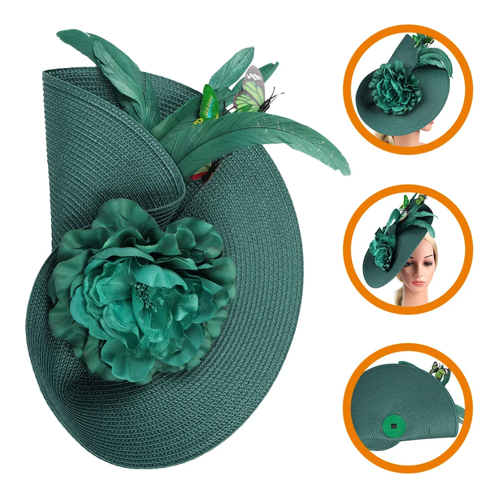 

Lightweight Fabric Fascinator Hat Women Butterfly Decoration Wedding Party Bridal Headband Banquet Hair Accessories Bride
