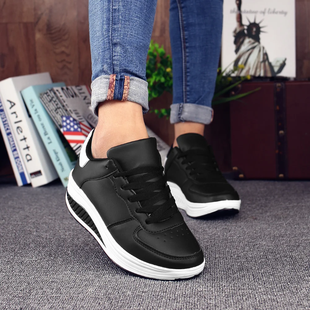 2026 New Women's Casual Shoes, Anti-Slip, Shock-Absorbing, Thick-Soled, Fashionable and Classic, Versatile, Trendy Outdoor Jogging and Street Casual Sports Shoes, Running Shoes view 2
