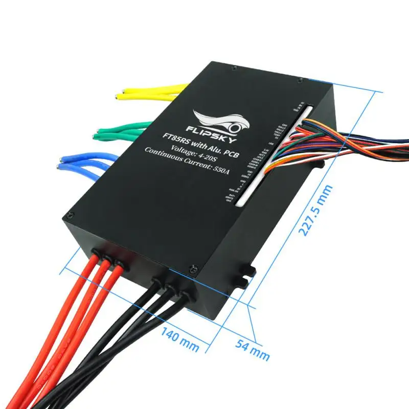 Flipsky Ft85rs 84V 550A ESC アルミケース水冷エンクロージャー 非VESC E-foil対戦ロボット サーフボード AGVロボット用