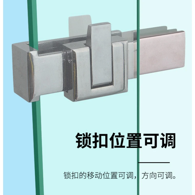 

Bathroom Glass Door Lock Latch Lock U-Shaped Glass Door Lock Shower Room Sliding Gate Limiting Device Latch Catch