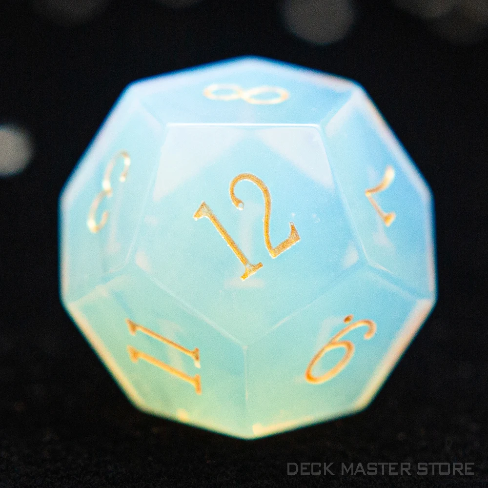 Opal Dice Polyhedral Gemstone Various Shapes Digital D20 DnD Dice for Dungeons and Dragons COC RPG Board Gaming Dice Collection