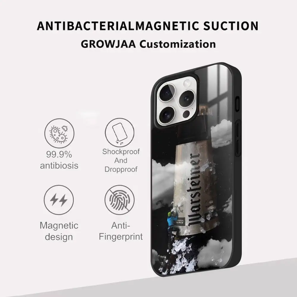 Famous Beer W-WarsteinerS Phone Case For iPhone 16 15 14 13 12 11 Pro Max Plus Mini Magsafe Mirror Wireless Magnetic Funda #3