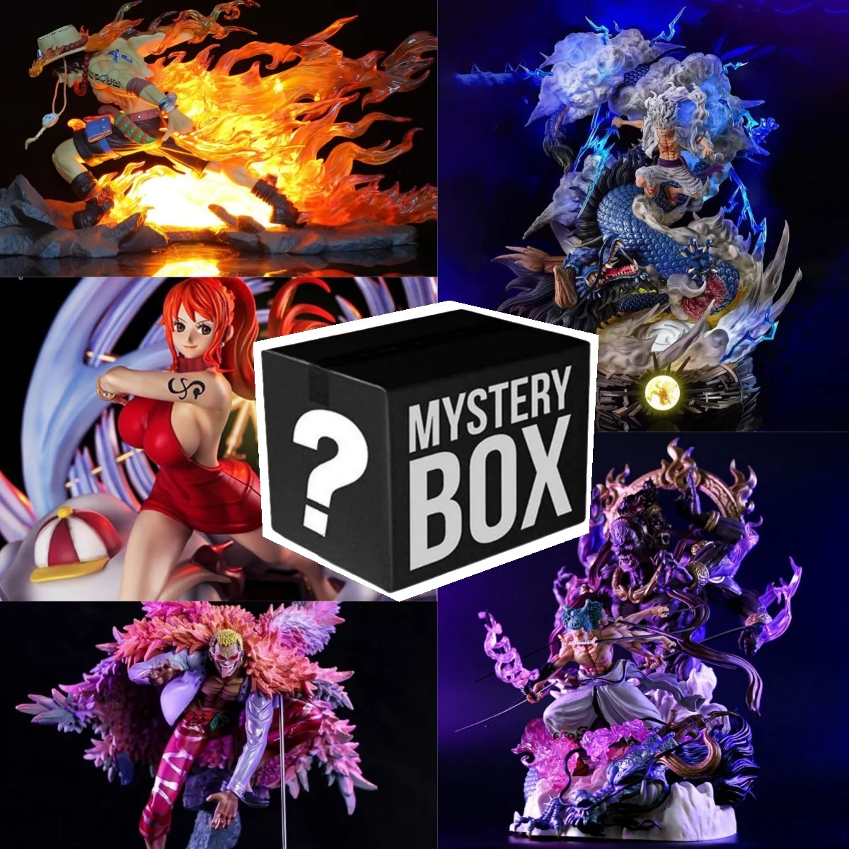 

10-30cm One Piece Anime Figure Mystery Box Surprise Mystery Box Luffy Gear 5 Shanks Zoro Lucky Box Lucky Strike 4 Emperors