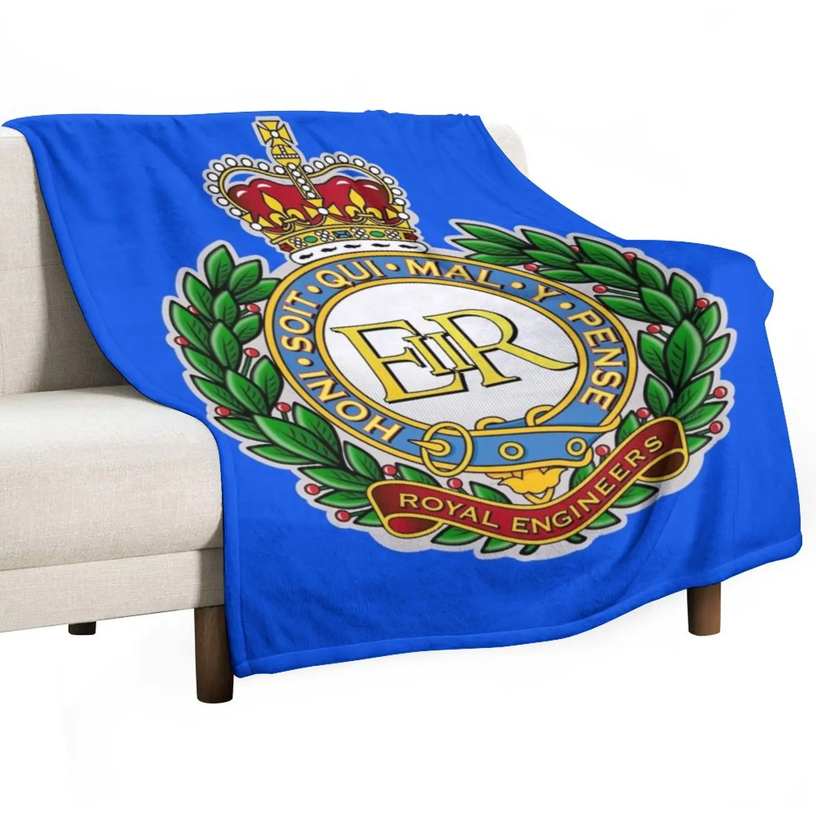 CORPS OF ROYAL ENGINEERS Throw Blanket Flannel Fabric Furry valentine gift ideas Luxury St Heavy Giant Sofa Blankets