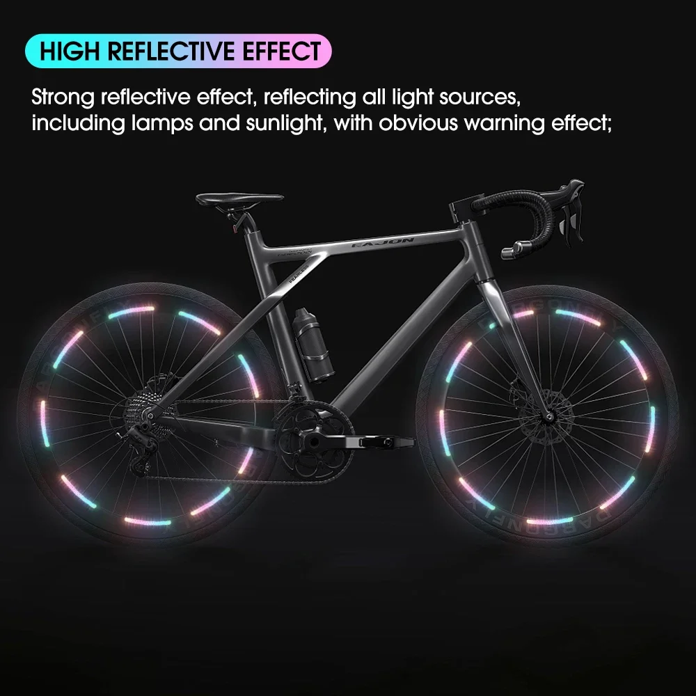 Laser Wheel Hub Reflective Sticker Car Motorcycle Bike Warning Decoration Reflective Strip Fluorescence Safety Reflective Tape