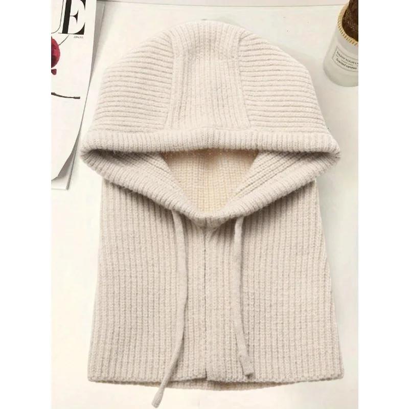 قبعة بالاكلافا ناعمة وسميكة، وشاح غطاء محرك السيارة مقاوم للأماكن الخارجية، قبعة رأس عمامة برباط مرن مناسبة للتزلج في الشتاء #6