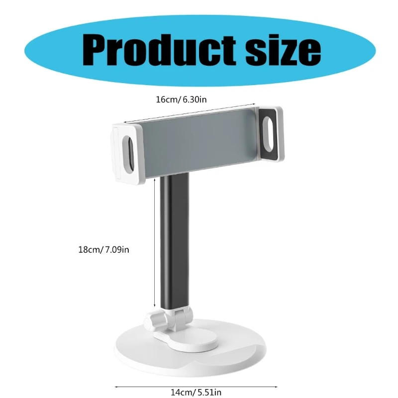 Support tablette Stable M17B, Base lestée, bras Flexible pour support bureau, protections tampons