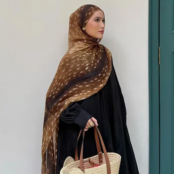Bohème cerf imprimé Hijabs femmes aquarelle châle doux musul...