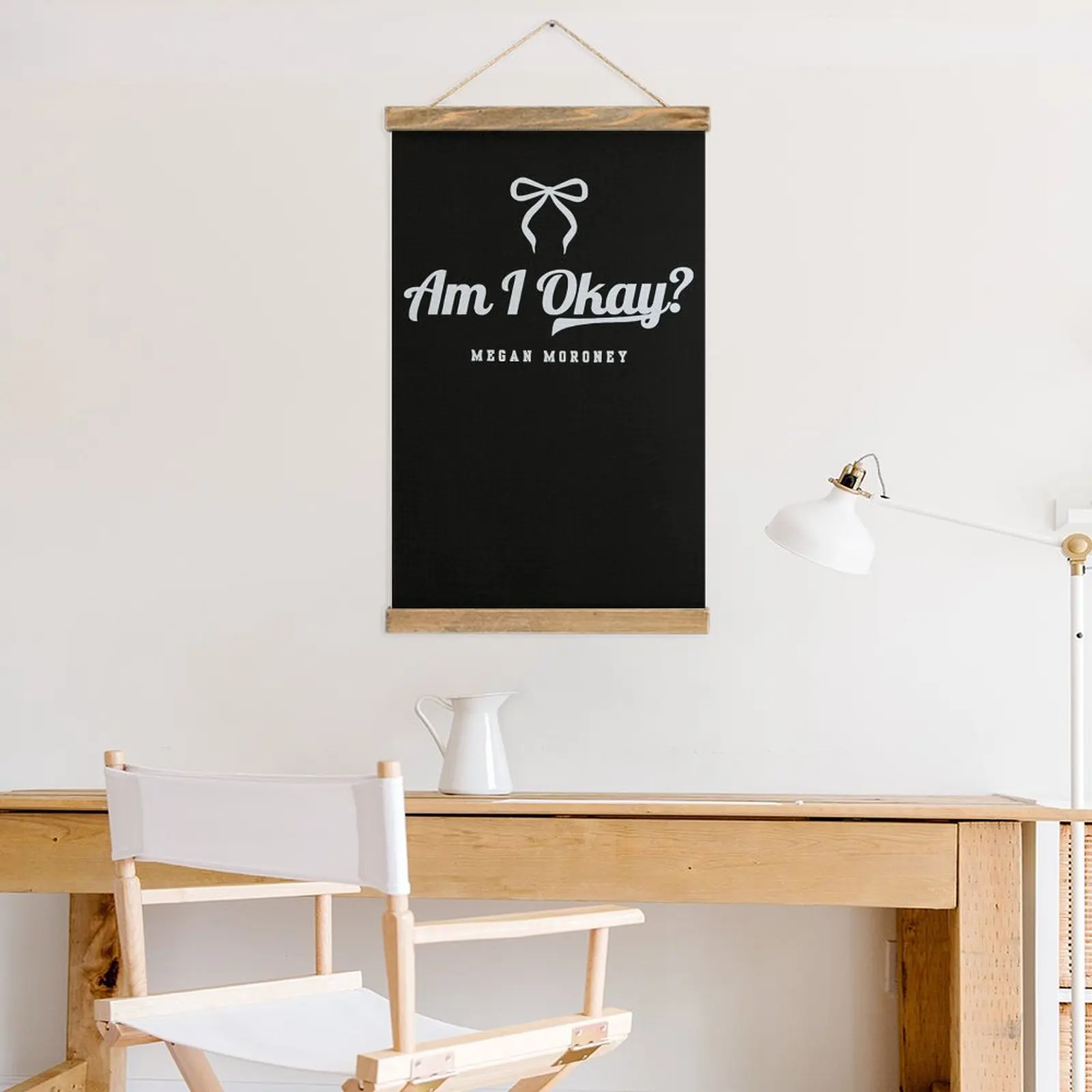لوحة معلقة من الكتان هل أنا بخير ميغان موروني صورة ساخرة مضحكة فريدة من نوعها صورة معلقة على طراز تزيين
