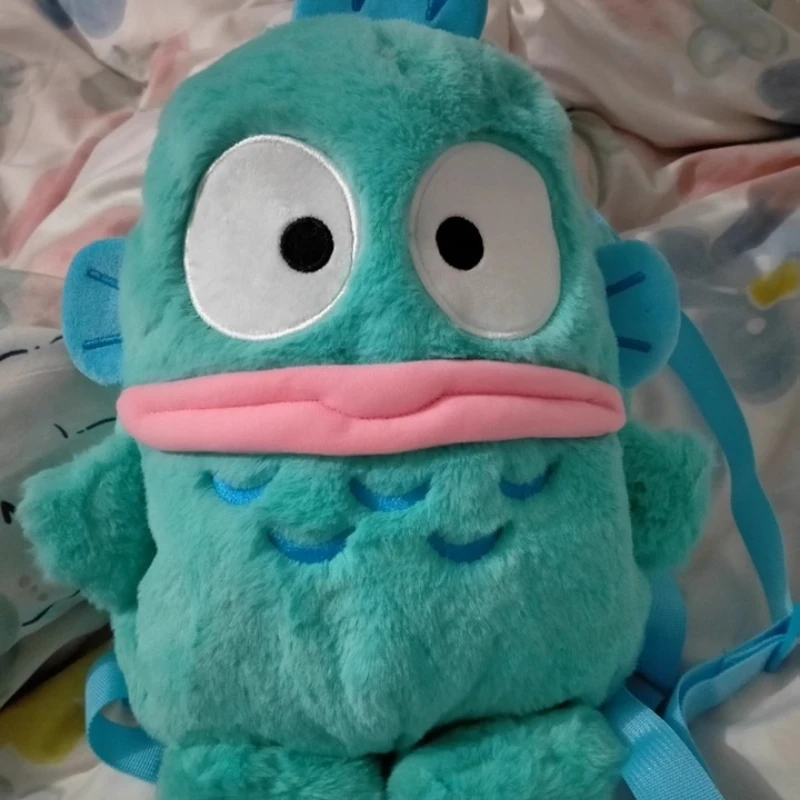 Anime Hangyodon doux en peluche poupée sac à dos dessin animé sac d'école haute capacité Portable sacs à bandoulière Surprise cadeau d'anniversaire