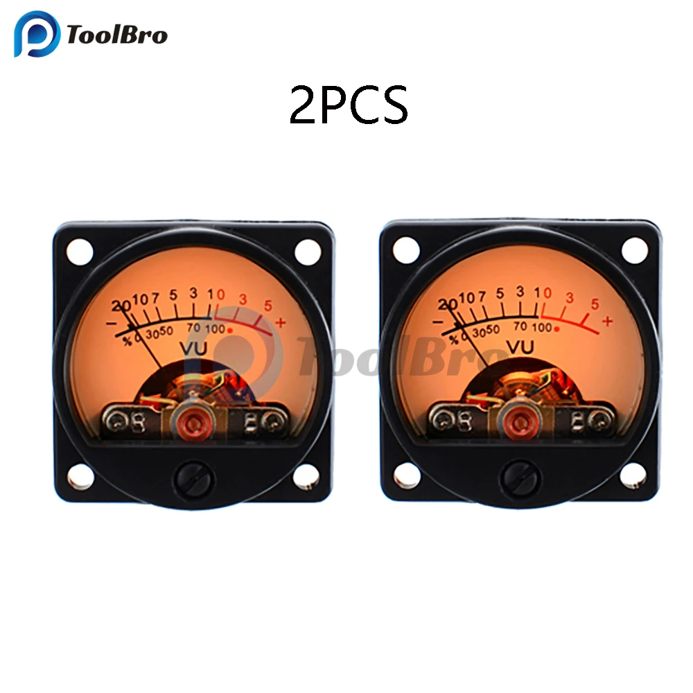 2PCS VU Meter with Backlight for Vacuum Tube Amplifier Speaker DIY