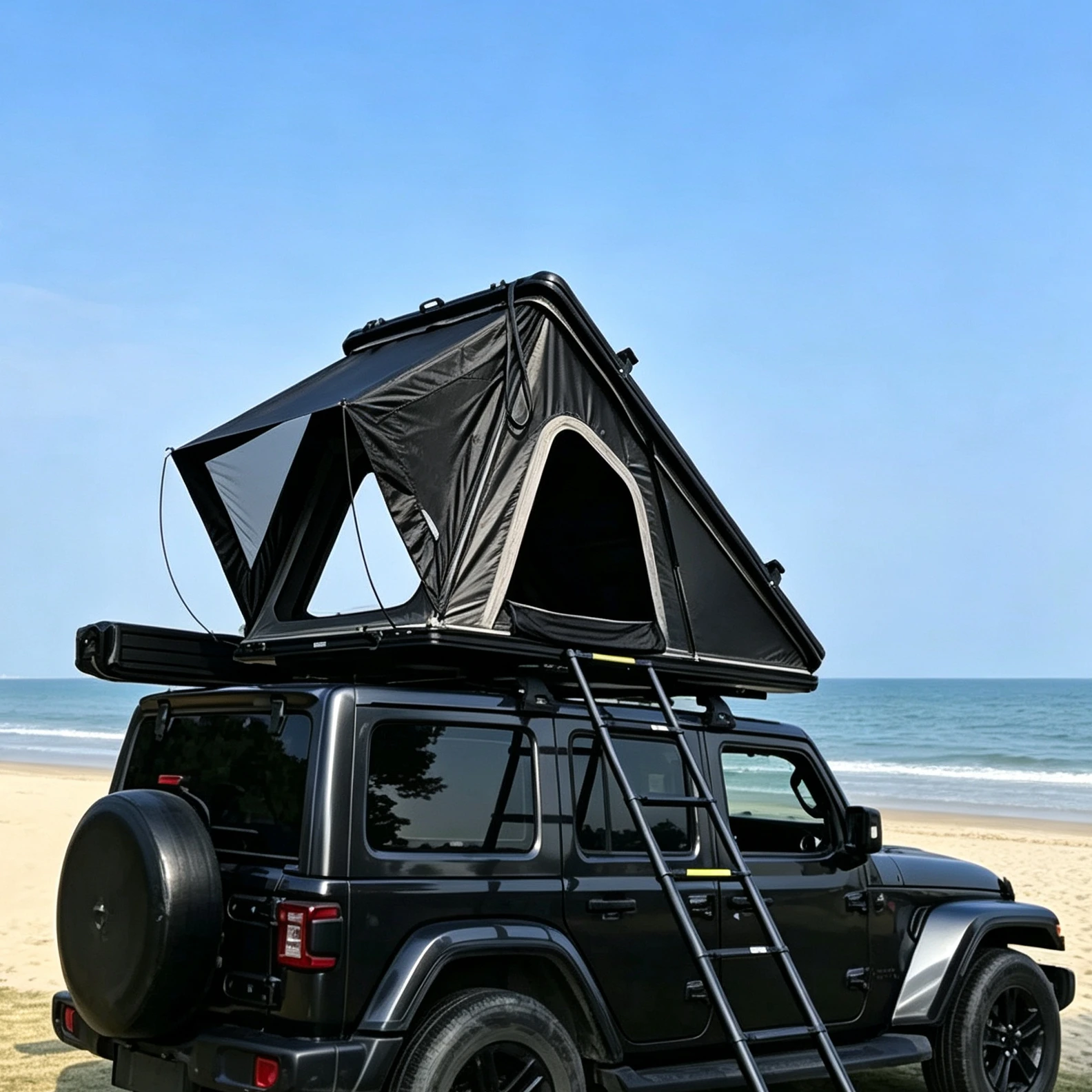 Premium Quality Wedge Hard Shell Rooftop Tent Ultralight Aluminum Frame With Annex For Overland Vehicle Expedition