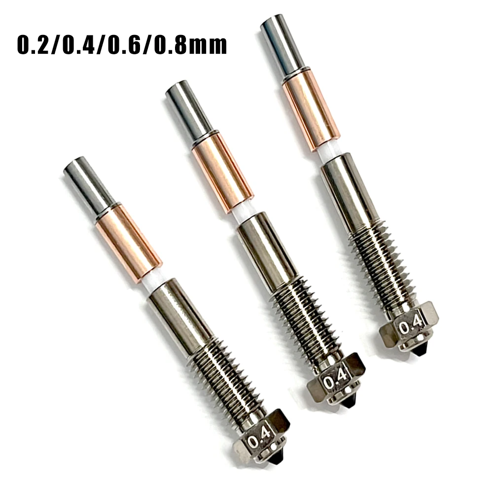 

For Qidi Plus4 Nozzle 0.2/0.4/0.6mm Hardened Steel Ceramic Quick Removal 3D Printer Parts for QIDI Plus 4 Hotend Silicone Sleeve