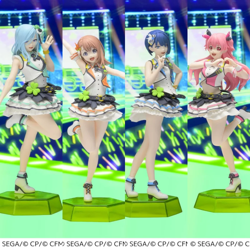 Disponibile MIKU originale Sega HATSUNE: STAGE COLORFUL! Hinomori Shizuku Hanasato Minori Anime Figura Ornamenti per il desktop Regali giocattolo