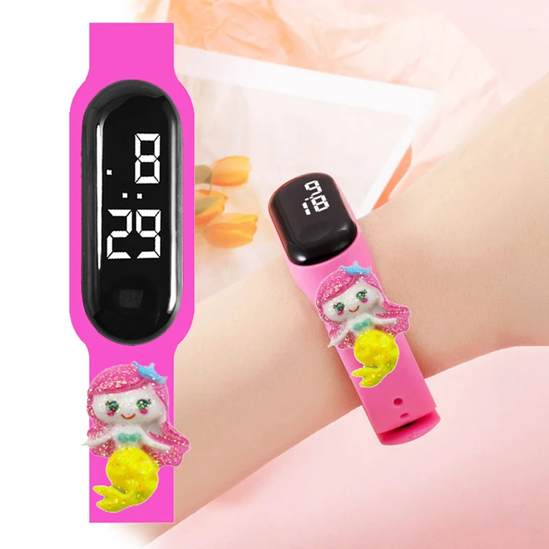 Cartoon Doll Children LED Digital Watch Casual Fashion Waterproof Sport Clock Girls Boys Kids Electronic Smart Watches Bracelet