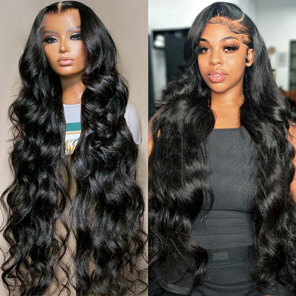 13x4 Body Wave Bling Hair HD Frontal Wig 180% Density 13X6 Transparent Lace Front Wig Human Hair 4x4 Lace Closure Wigs For Women