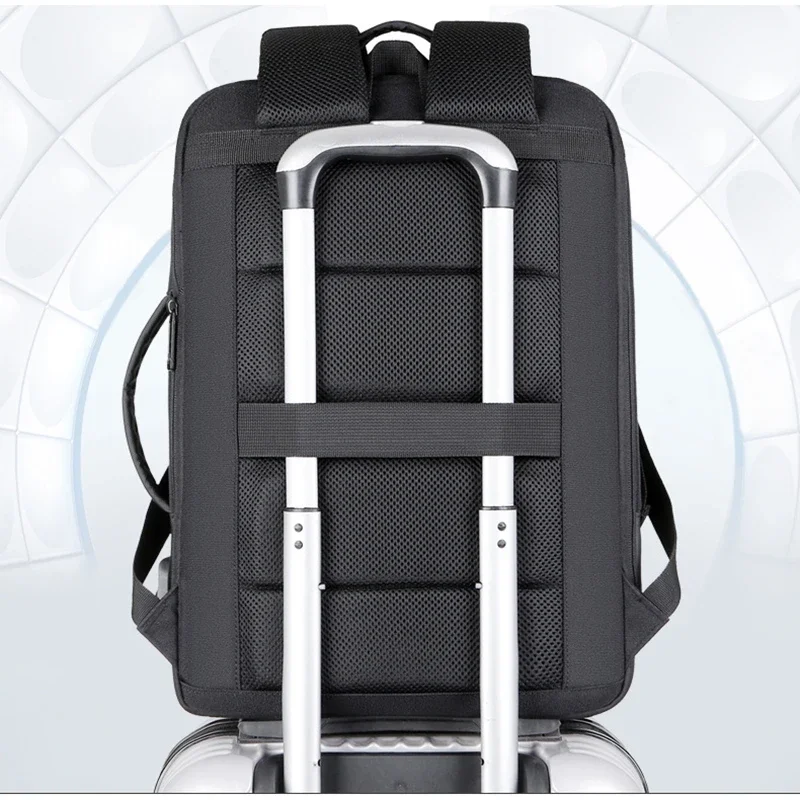 Imagem -04 - Mochila de Negócios Multifuncional Expansível para Homens Bolsas de Viagem de Estudante Grande Capacidade Mochilas de Carregamento Usb Impermeável