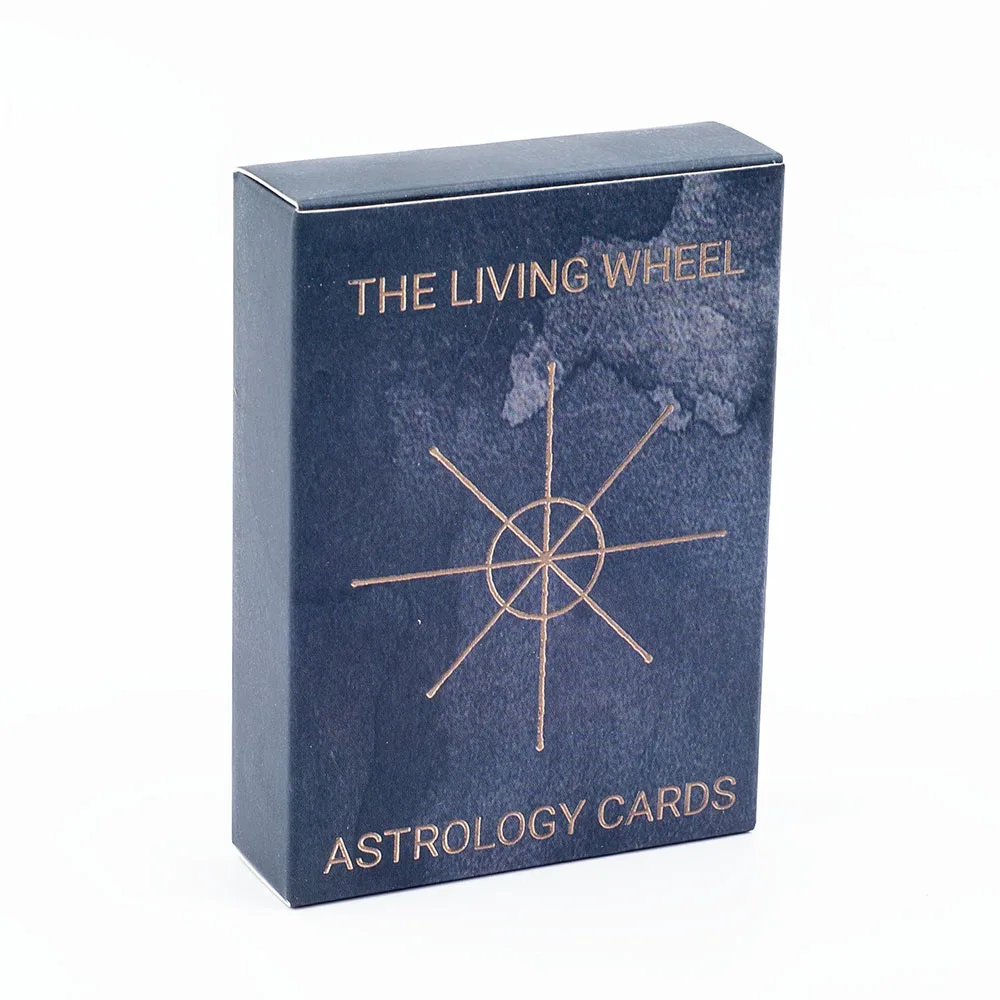 Karty astrologiczne Living Wheel 55, talia kart Oracle, angielskie wizje, edycja wróżenia, talia planszowa, gry 8,8 * 6,3 cm