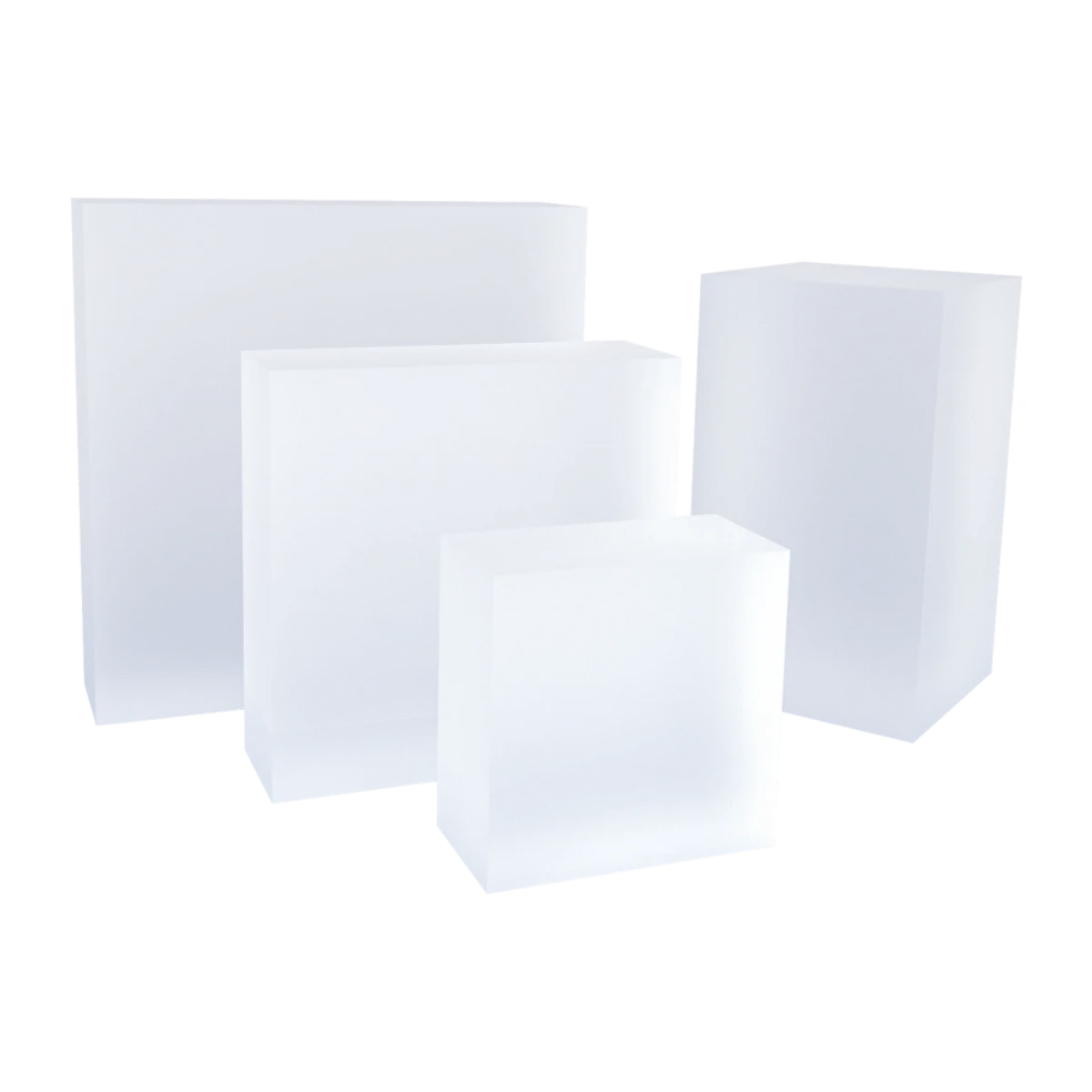 Frosted Transparent Plastic Sheet Rectangular PVC Plate High-quality Craft DIY Material Flat Panel 100mm-300mm
