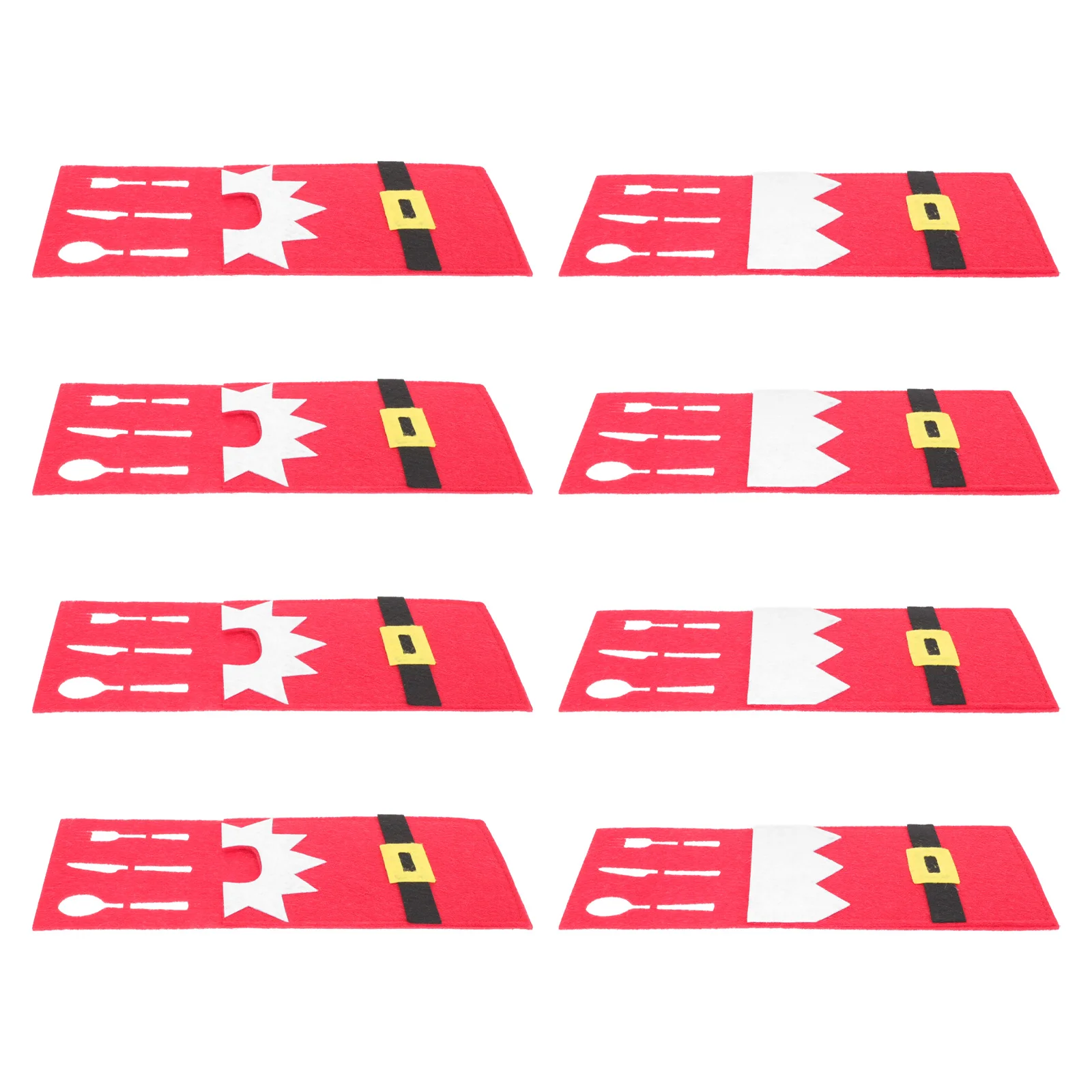 

8Pcs Cutlery Bags Non Woven Lovely Tableware Pocket Xmas Exquisite Pouch Decor Dinner Party Supplies Fork Covers