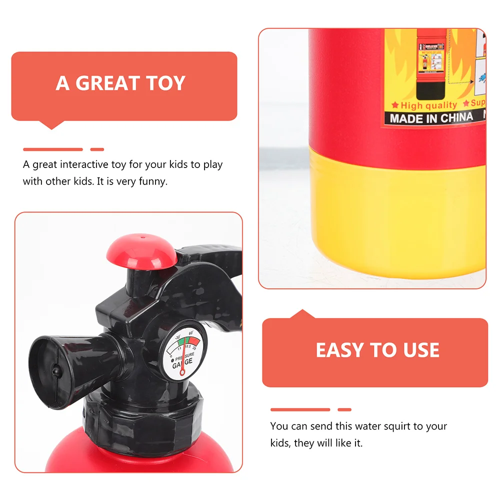 2 Pcs Fire Extinguisher Water Safe Toys for Kids Play Wear-resistant Plastic Compact Fighter