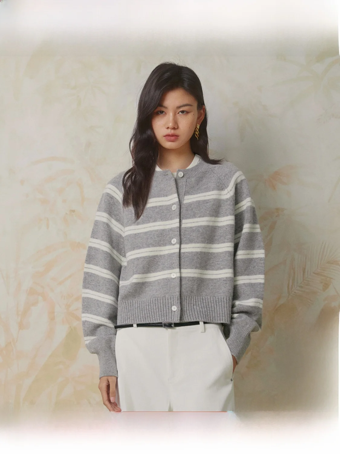 

ZhiZhi Pure Wool Knitted round Ne Open Cardigan Women's Winter Sweater Multi-color Red Color Commute Sle Loose Fit Long S...