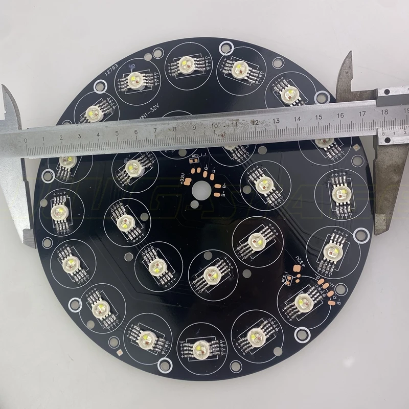 180mm 24LED 32v Par Light Series LED Light Plate DIY LED Module Repair Parts 24x12w RGBW Waterproof Aluminum plate+LED chip