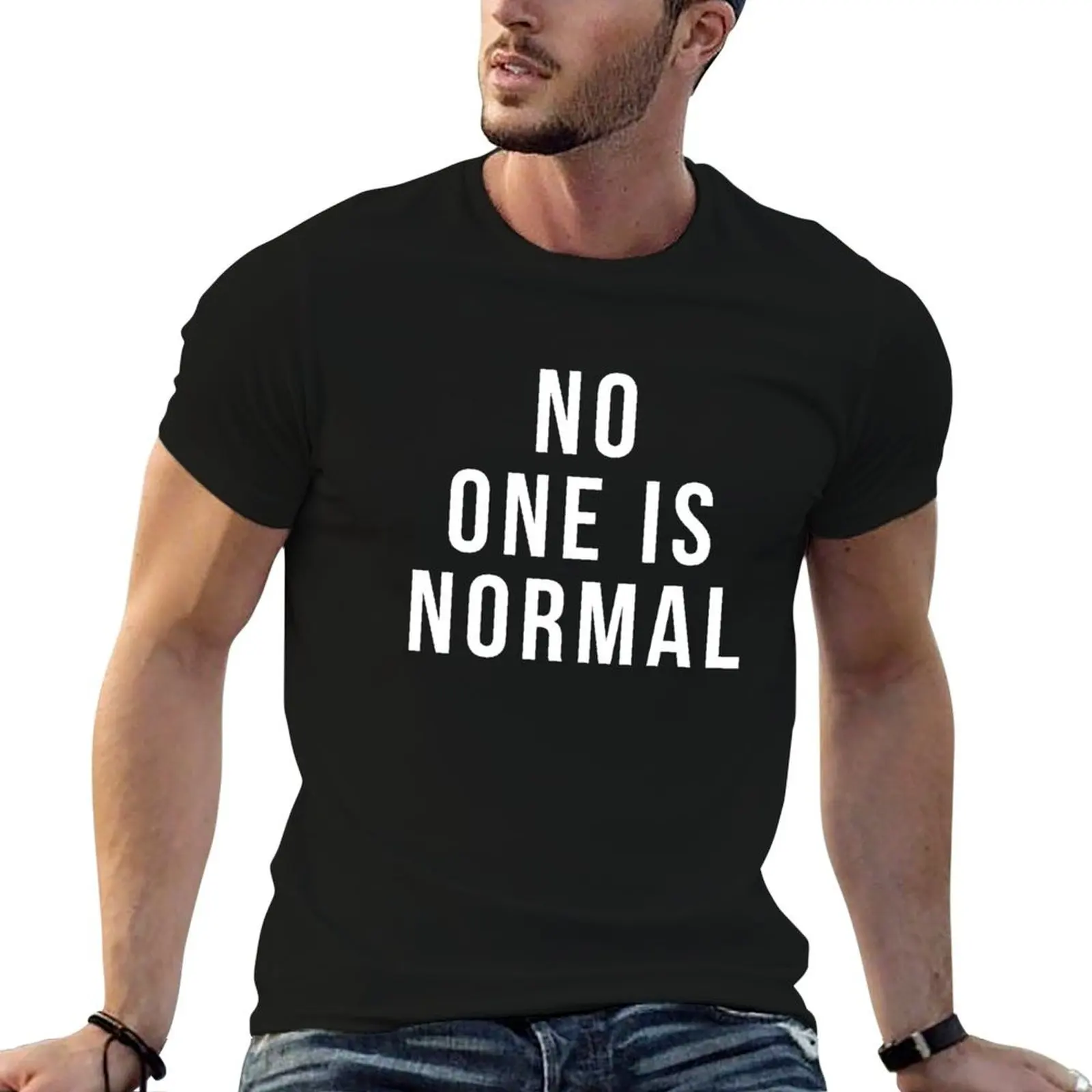 No-one is normal shirt weird emo kid T-Shirt Minimal Art Print T-Shirt