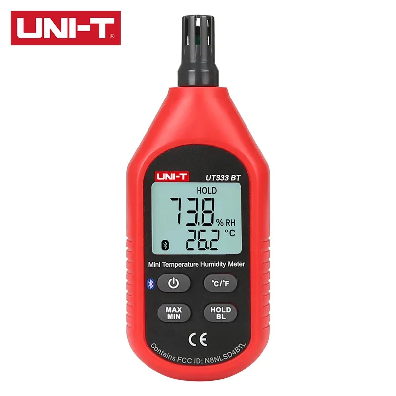 

UNI-T UT333BT Mini Temperature Humidity Meter Light weight ergonomic design user-friendly interface MAX/MIN modes
