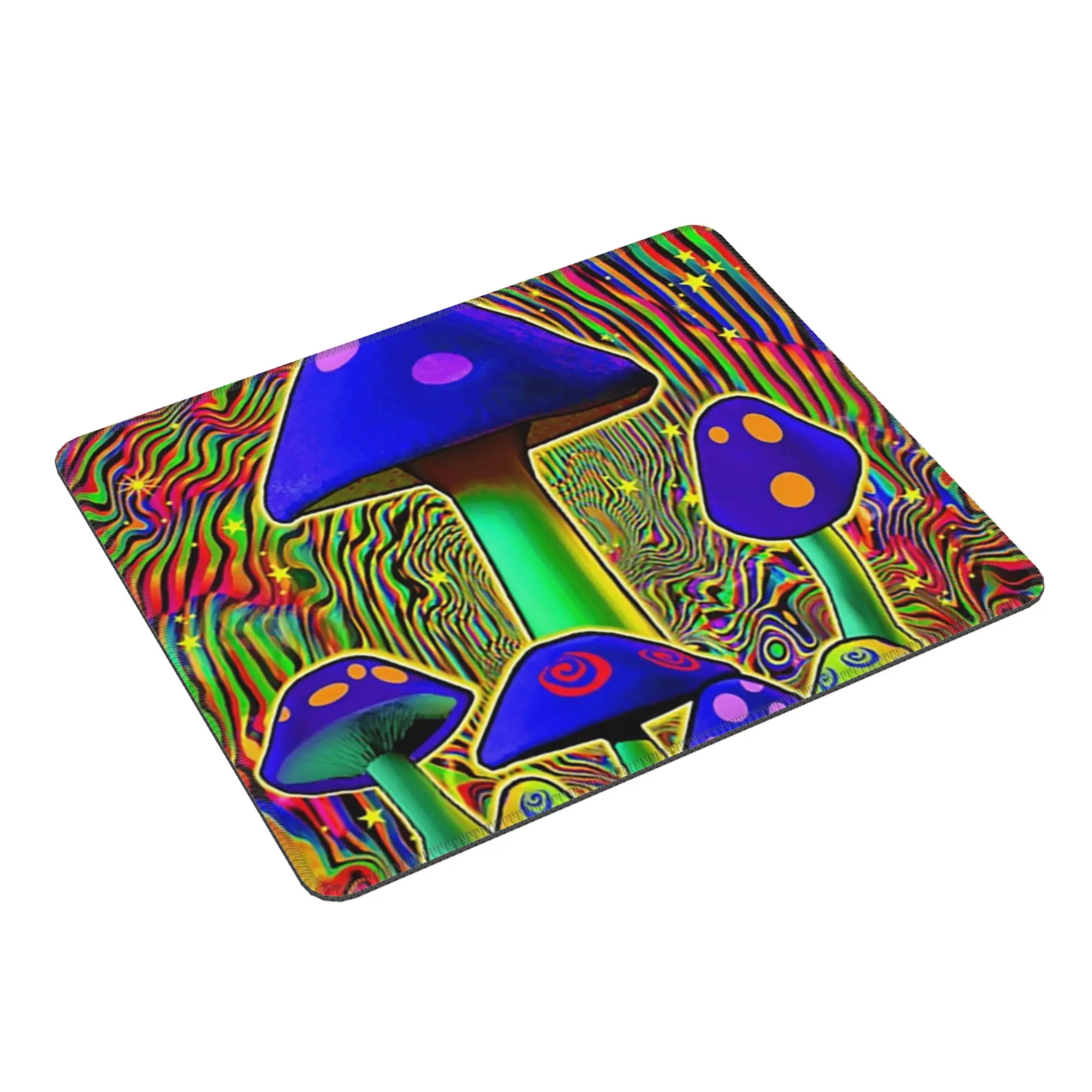 Psychedelic Mushroomsprin Mouse Pad Computer Keyboard Mouse Mat Gaming PC Laptop Desk Mat Office Accessories Table Mats