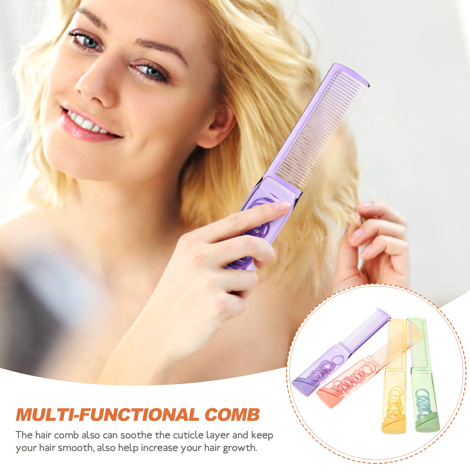 

4Pcs Multi-Functional Hair Styling Comb Anti-Static Smooth Hair Detangler Household Hairdressing Comb for Women Men Children