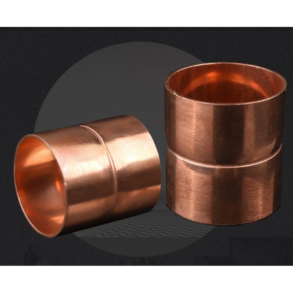 20pcs 6.35mm Copper Equal Straight Coupling Pipe Fitting Connector Welding Joint Connector Adapter For HVAC Air Conditioner