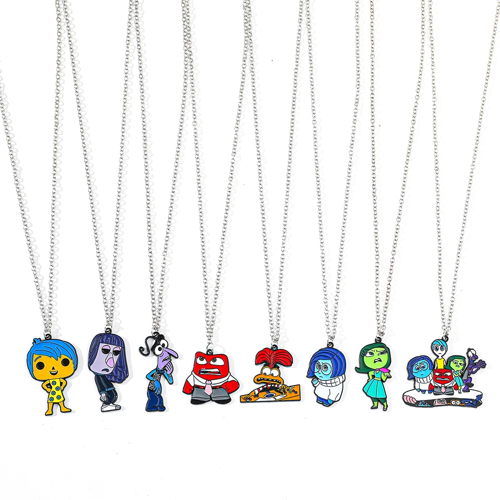 Disney Movie Inside Out 2 Metal Keychain Kawaii Anxiety Ennui Envy Cute Girls Creative for Bag Pendant Car Keyrings Gifts