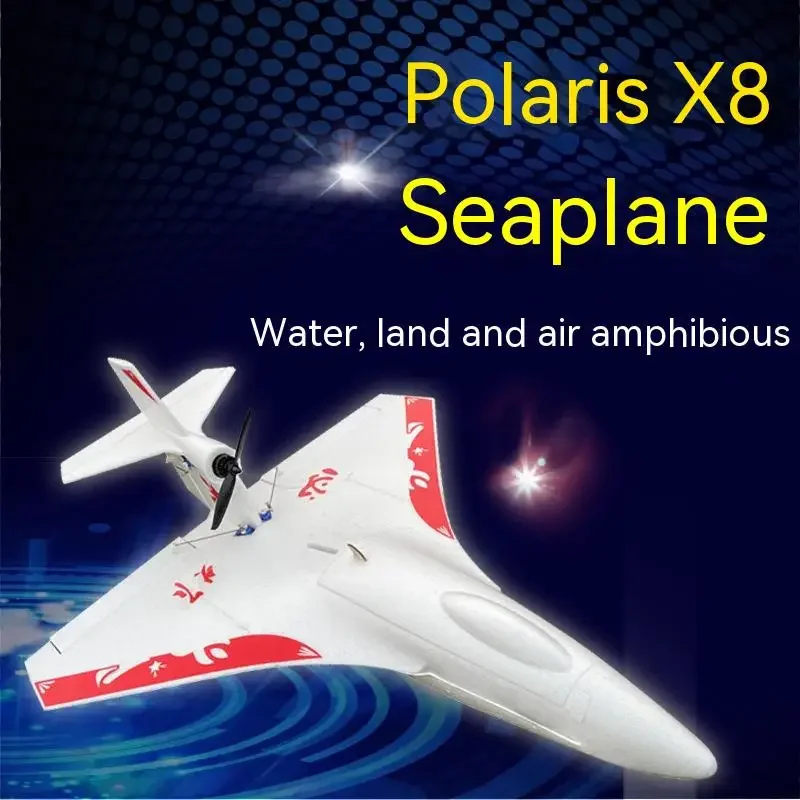 Polaris-X8 Plus Modelo de Controle Remoto Elétrico, Asa Fixa Impermeável, Epp Seaplane, DIY Toy Gift