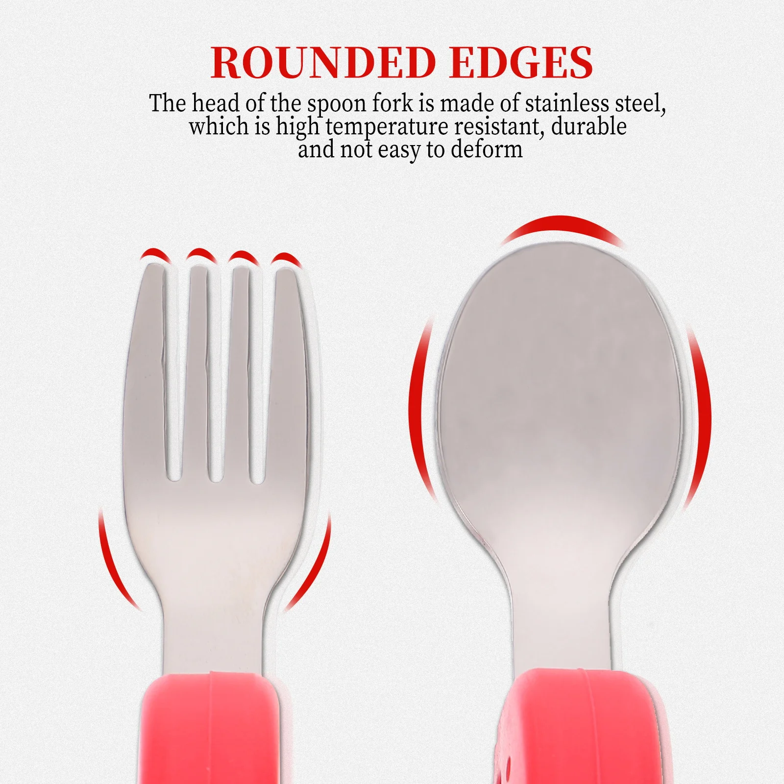 

1Set Silicone Fork Spoon Baby Feeding Tableware Multicolor Cartoon Design Baby Dinning Training Utensils Kids Training Tableware