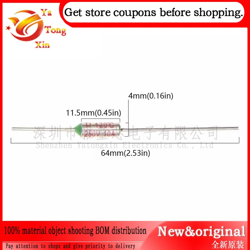 10 قطعة 60 - 300 درجة مئوية الصمامات الحرارية 10A 250V درجة الحرارة TF RY 85 110 115 120 125 130 135 142 155 169 172 185 192 240 ° ج #4