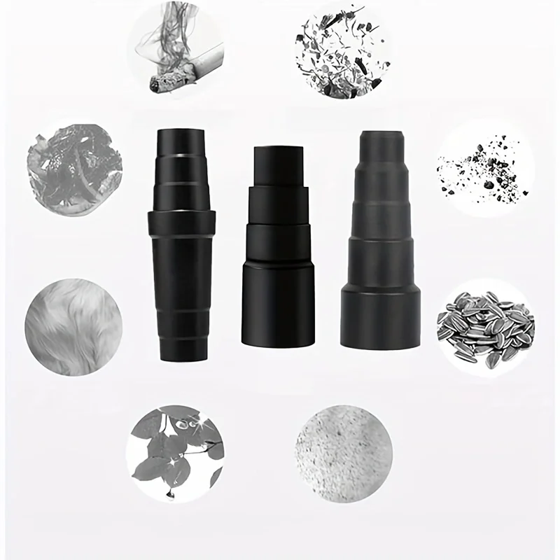 Set di attacco riduttore per kit adattatore universale per tubo flessibile per vuoto da 3 pezzi, kit adattatore per tubo flessibile per attacco aspirapolvere per negozio