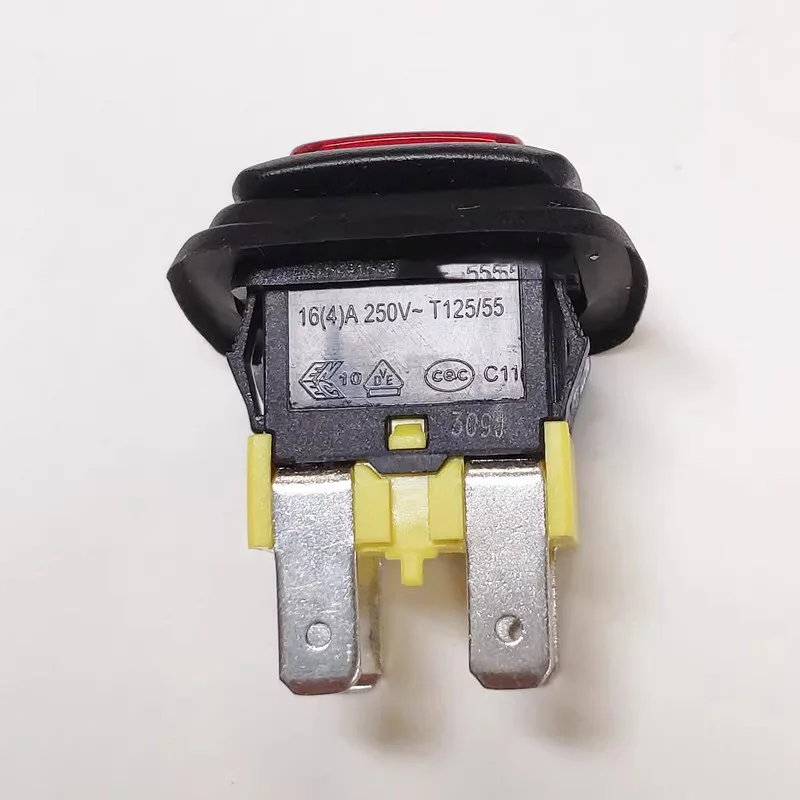 1pcs/lot Push-button switch PS-5 series 4-pin waterproof with red indicator light and lock silver contacts