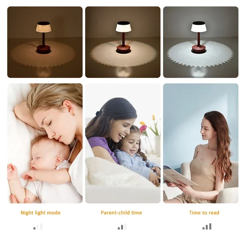 Lampada da tavolo in cristallo decorativo creativo protezione ricaricabile luce notturna camera da letto studio testata Led atmosfera luce di proiezione