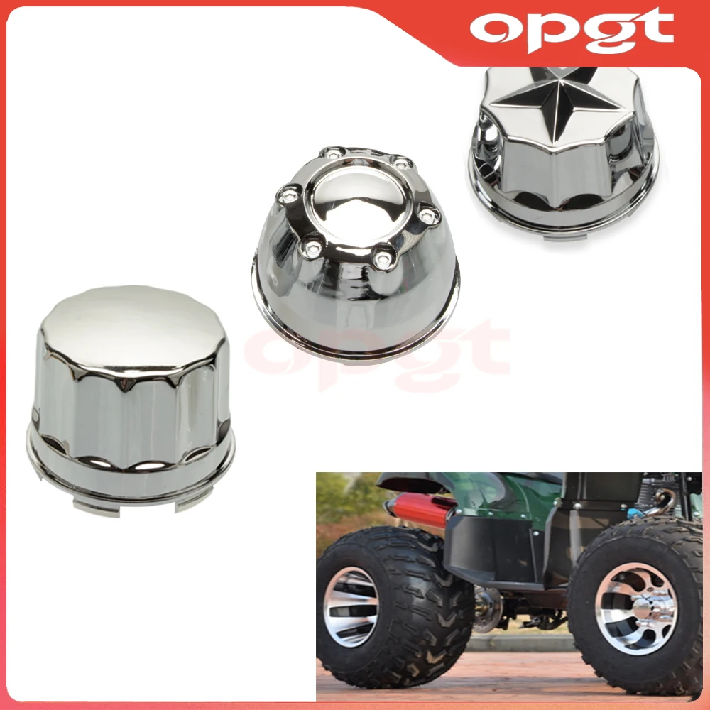 OPGT 4pcs/lot Decorative cover electroplating special Hub Caps For ATV UTV Buggy Quad Bike 10 inch 12 inch 14 inch alloy wheels