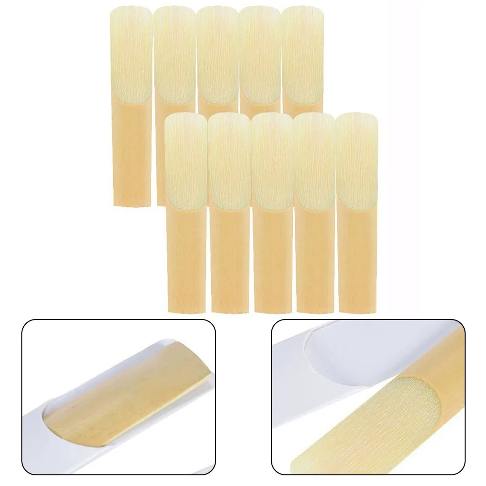 10Pcs Alto Saxophone Reed 7.1*1.45*0.35cm Accessories Light Yellowm Musical Parts Sax Strength Brand New High Quality