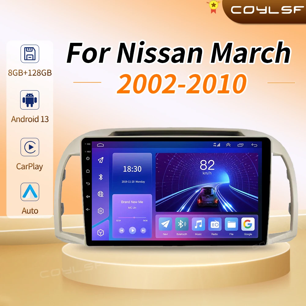 

Автомобильная Мультимедийная система на Android 13 для Nissan March Micra K12 2002 2003-2010 с сенсорным экраном