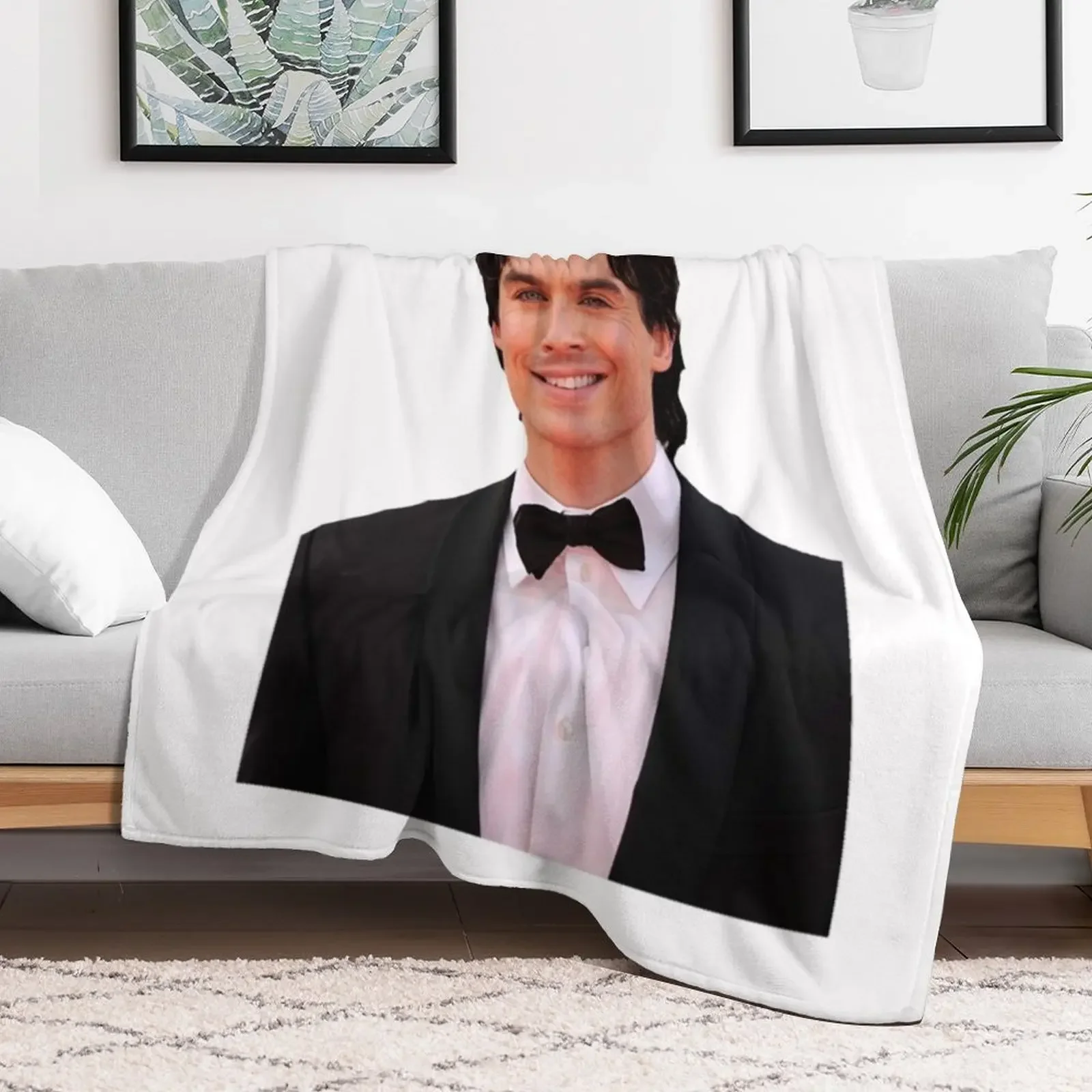 Ian Somerhalder (aka Damon Salvator) Throw Blanket Soft Plush Plaid decorative Blankets