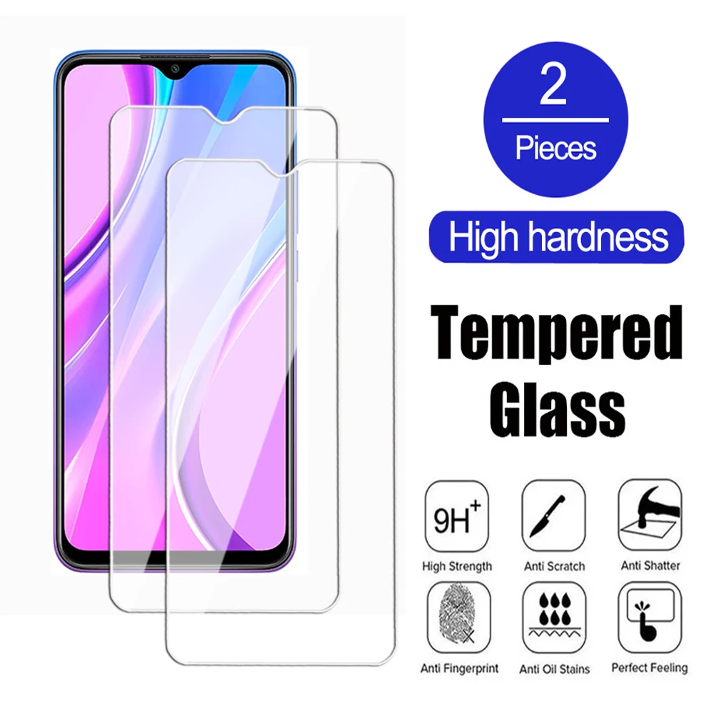 2Pcs Tempered Glass For Xiaomi Redmi Note 8 9 9S 8T 9T PRO Max Screen Protector For Redmi 8A 9A 9C 9T NFC Transparent glass Film